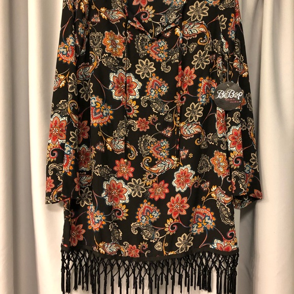 Boho Black Paisley Dress - Picture 1 of 4